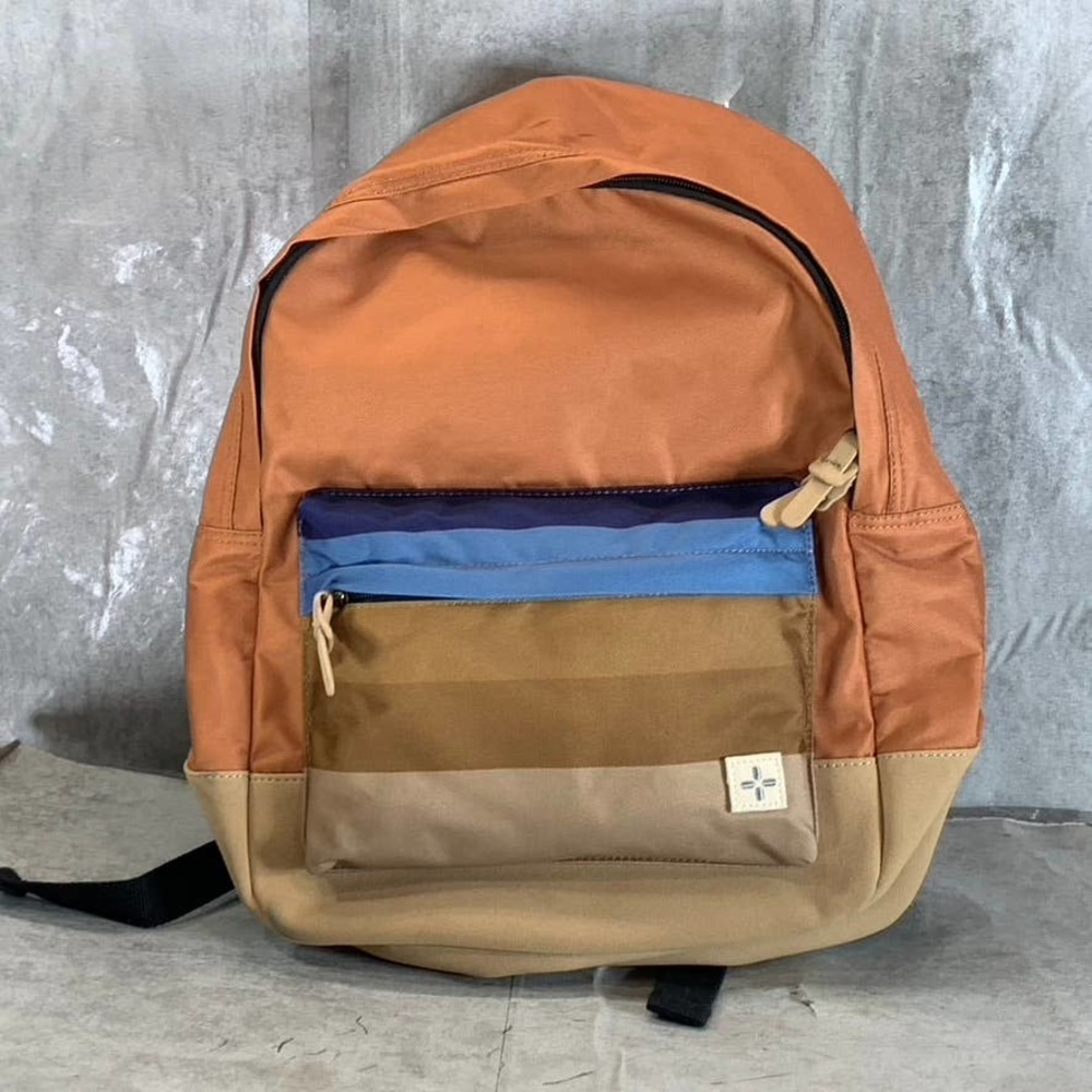 Sun+Stone Men's Tan Riley Stripe Pocket Backpack